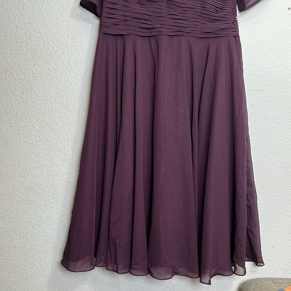 Stacees Formal Evening V Neck Midi Dress Womens Mother of The Bride - Picture 5 of 11